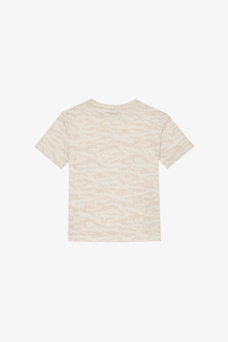 T-Shirt With Tiger Skin Print And Patch