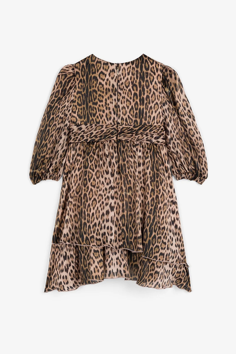 Leopard-Print Silk Dress