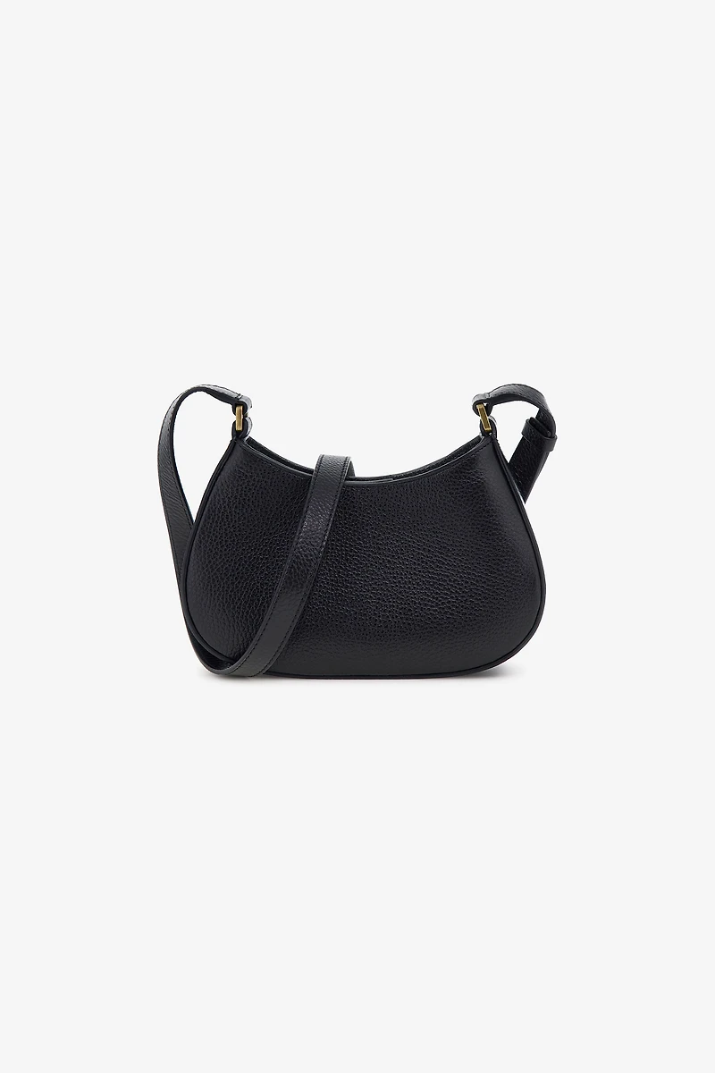 Black Shoulder Bag With Monogram RC