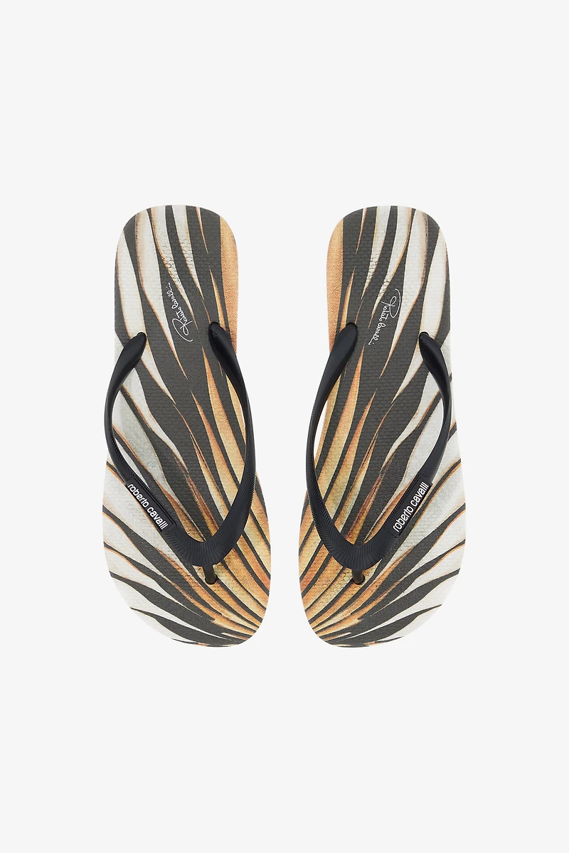 Ray of Gold Print Rubber Flip-Flops