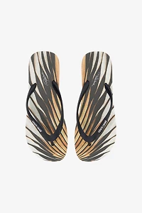 Ray of Gold Print Rubber Flip-Flops