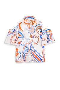 Lizard Bandana print top