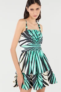 Ray of Sea Print Dress Mini