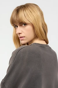 Sweatshirt With Bejeweled Logo Studs