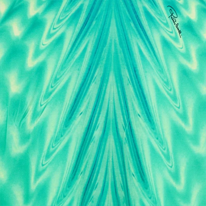 Long Dress with Optical Glass Print