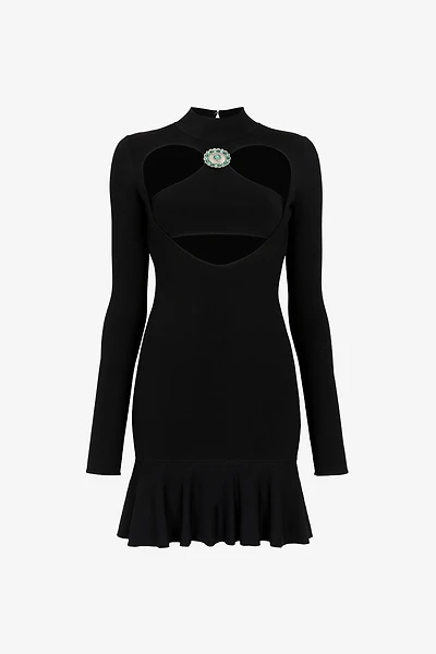Cut-Out Flared Mini Dress