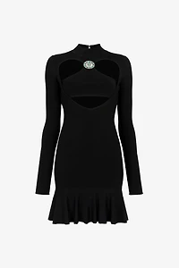 Cut-Out Flared Mini Dress