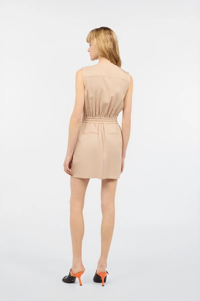 Mini Dress With Utility Pockets