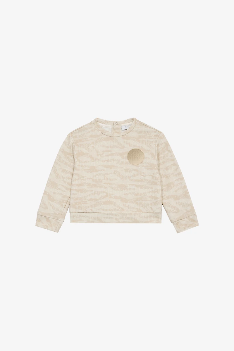 Sweatshirt With RC Monogram And Tiger Skin Print