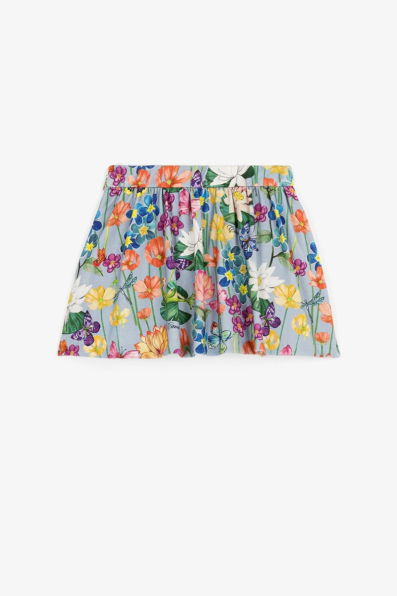 Flower-Print Skirt