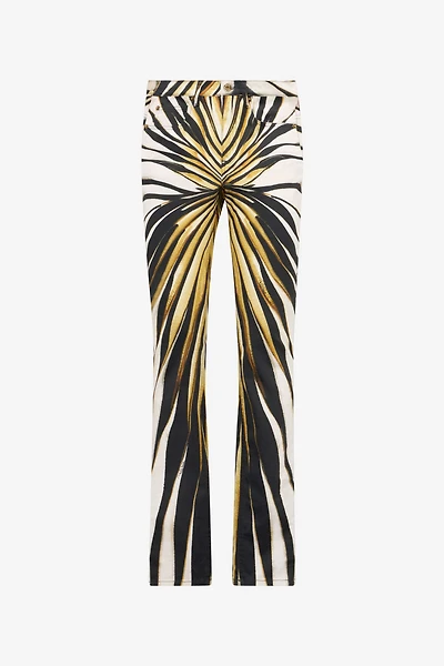 Ray of Gold Print Trousers Jeans