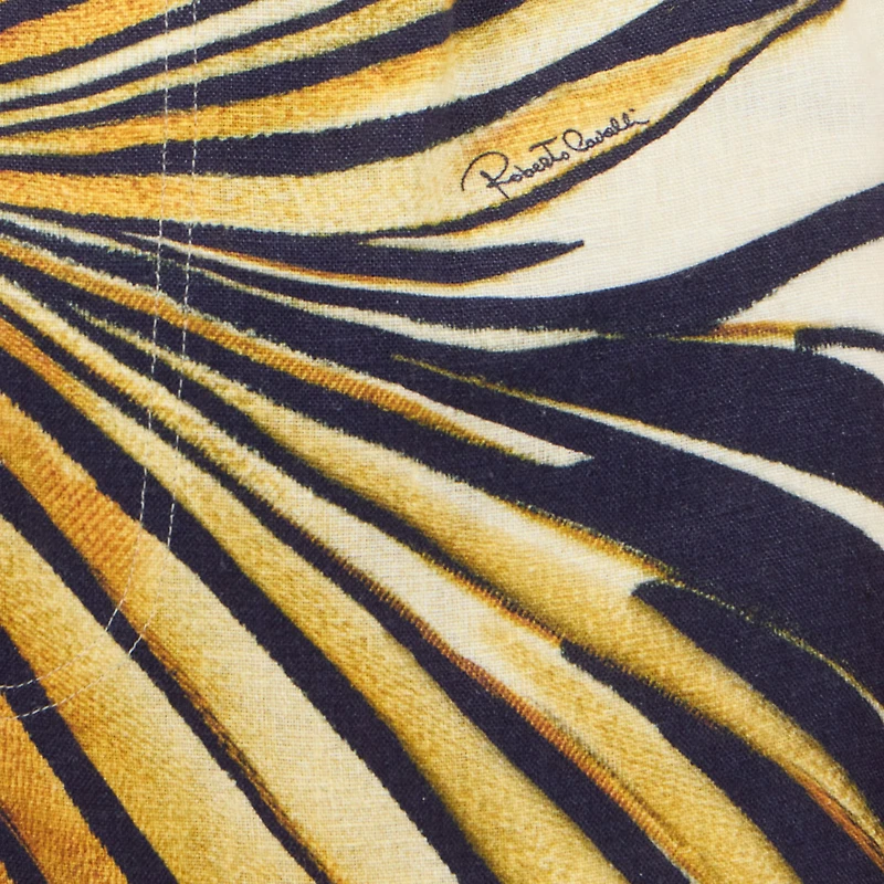 Ray Of Gold Print Linen Bermuda