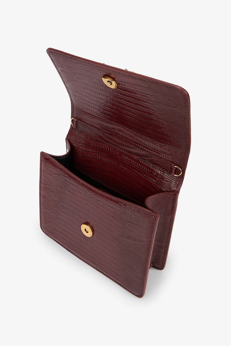 Burgundy Bag With Snakes