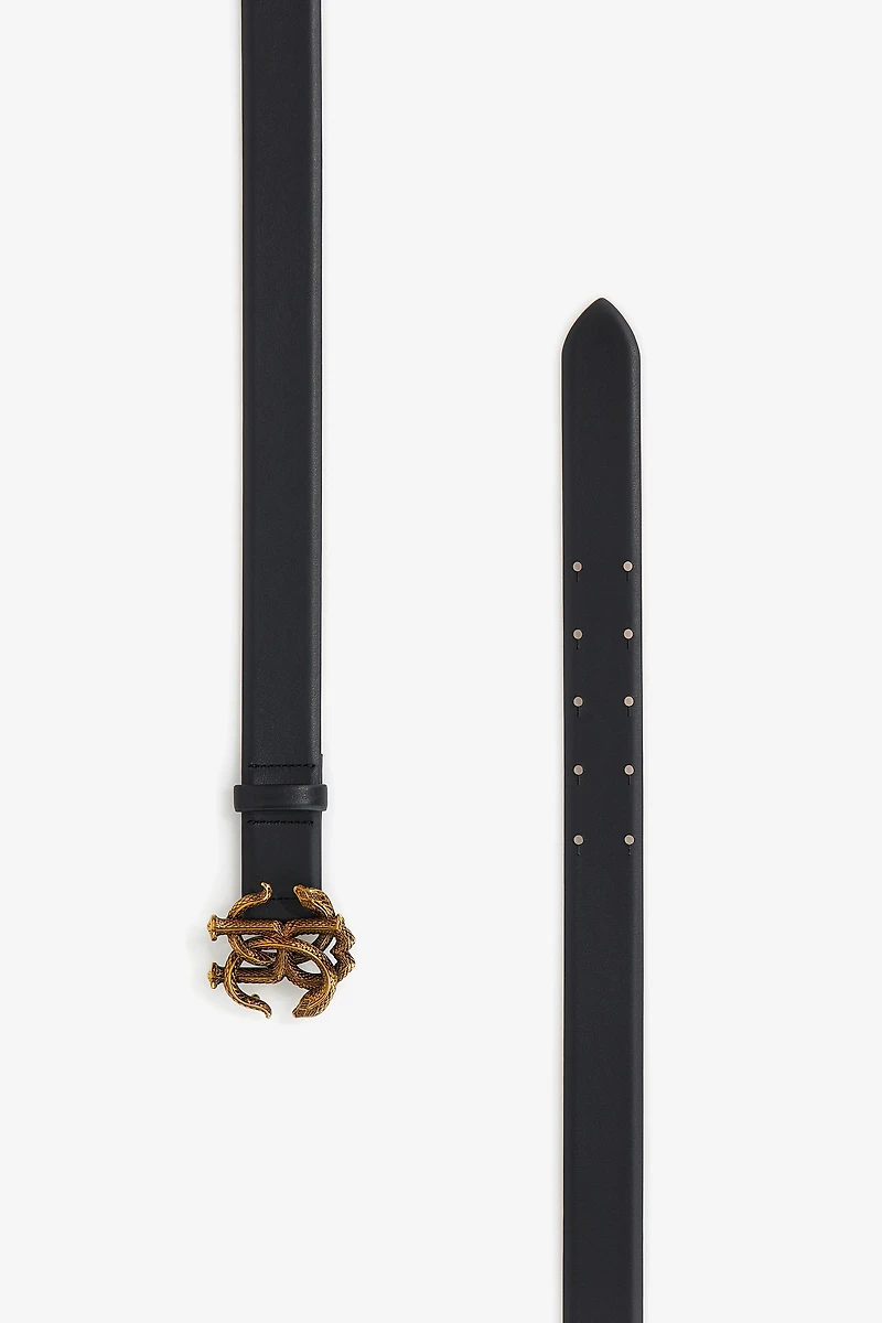Leather belt with Monogram Mirror Snake