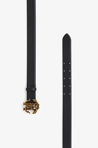 Leather belt with Monogram Mirror Snake