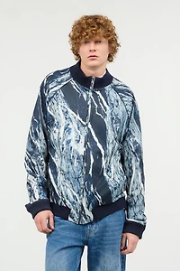 Sweatshirt With Zip And Rubane Print