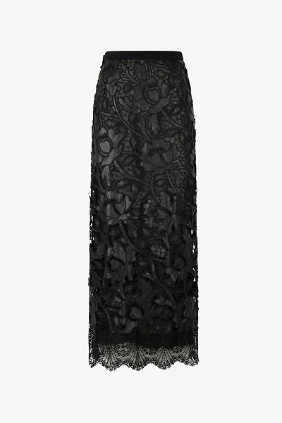 Long Skirt With All-Over Floral Pattern