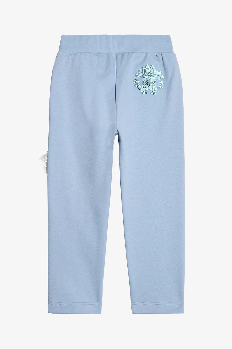Sports Pants With Floral Lace