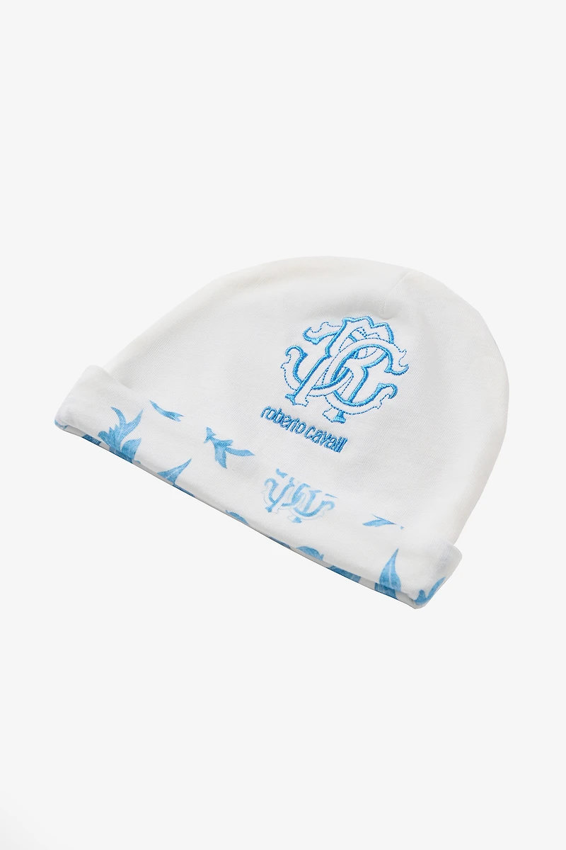 Romper Suit And Hat Set With RC Monogram