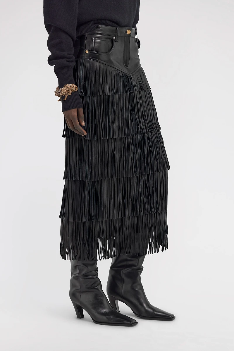 Fringe Midi Skirt
