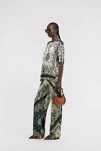 Bandana Print Palazzo Pants