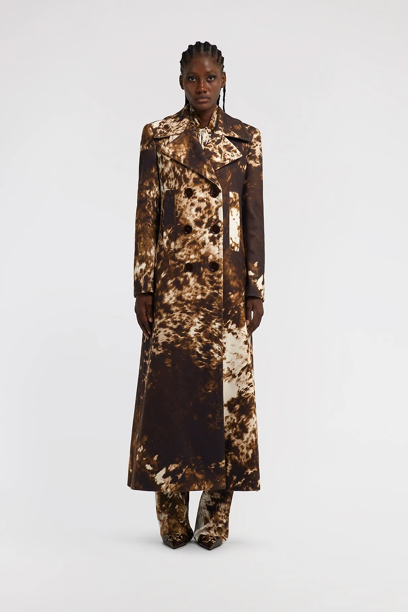 Appaloosa Print double-breasted Trench