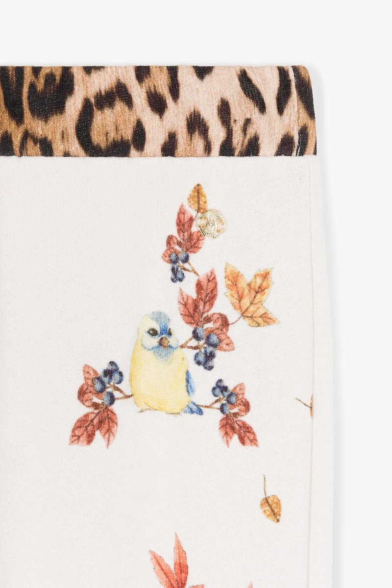 Bird And Leopard-Print Cotton Sweatpants