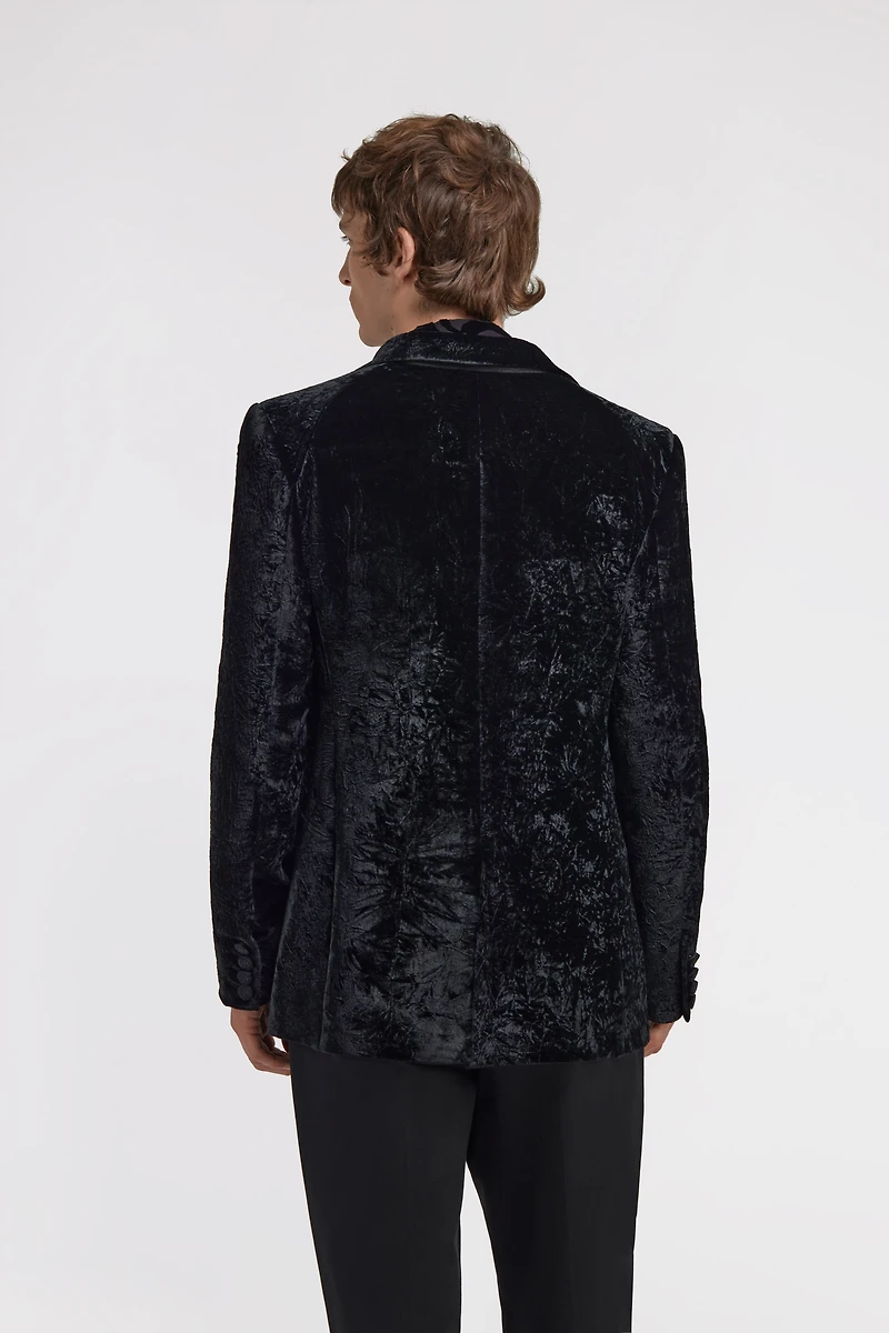 Blazer with Broccato Print