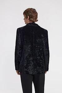 Blazer with Broccato Print