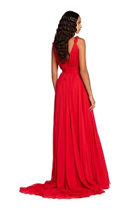 Bead-Embellished Silk Maxi Dress