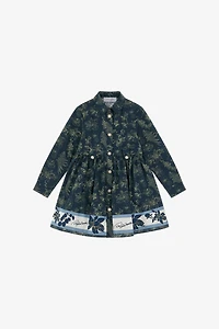 Shirt Dress With Floral Dance Print