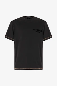 T-Shirt With JC Monogram And Contrasting Topstitching