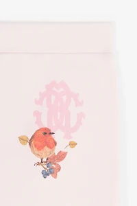 Bird-Print Cotton Sweatpants