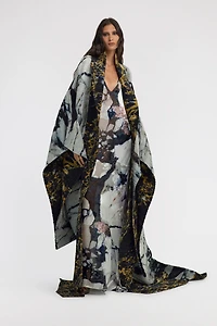 Marble print long Dress