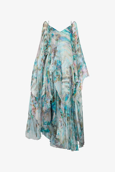 Mermaid Print Long Dress