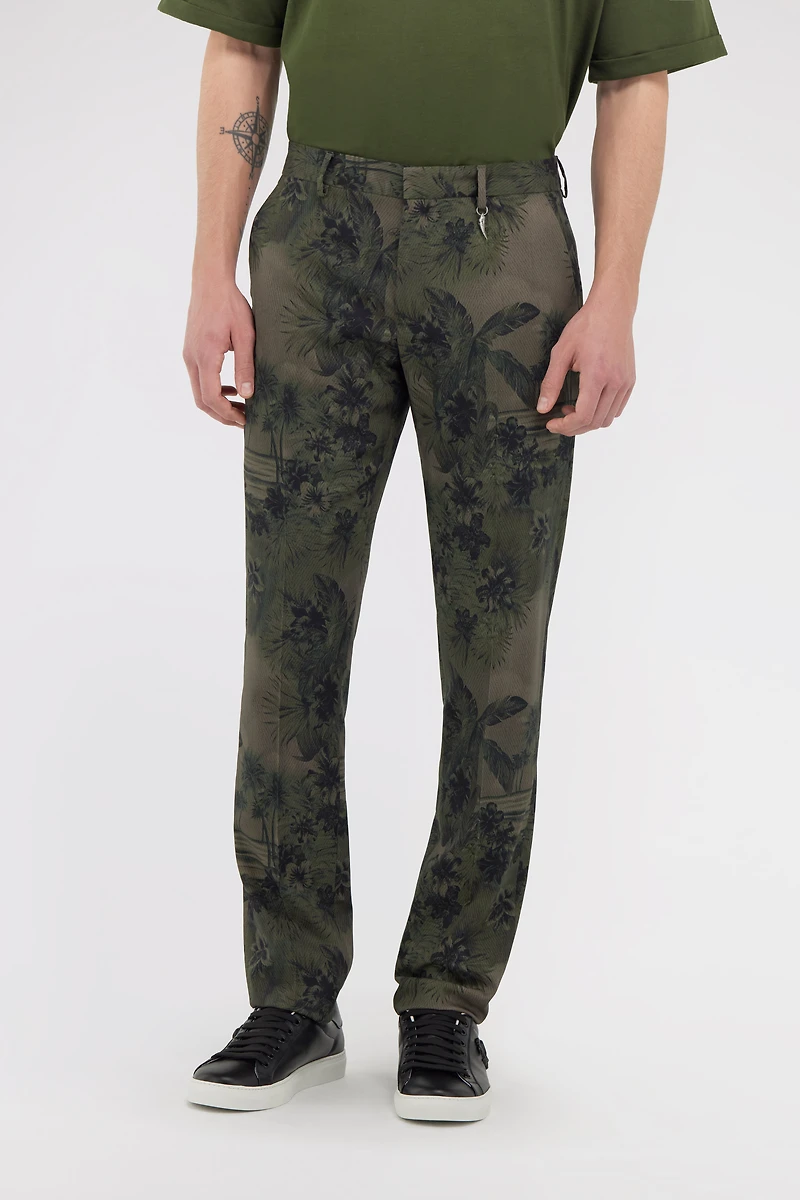 Hawaii Green printed trousers