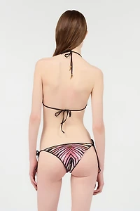 Swim Briefs With Ray Of Pink Print