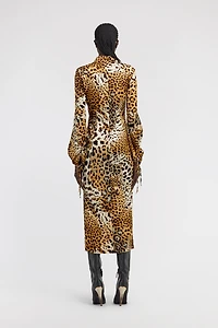 Leopard Print Midi Dress