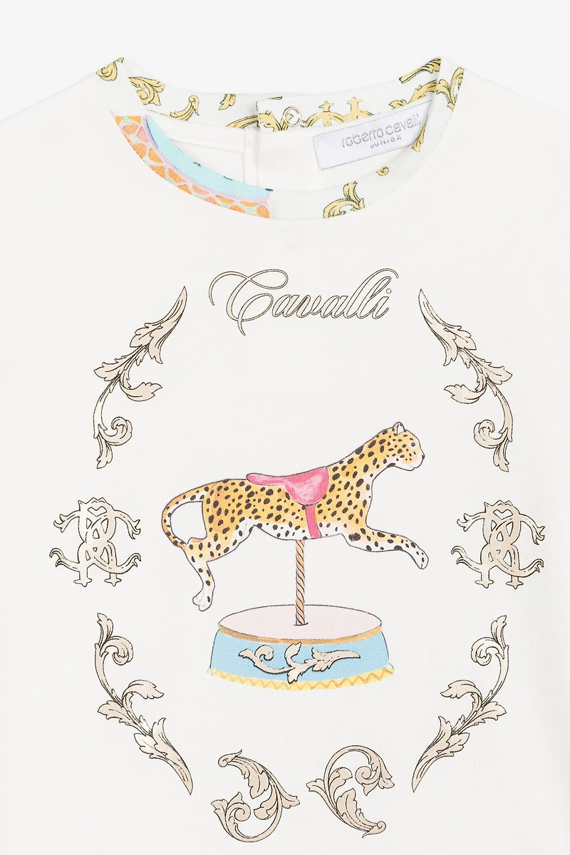 Jaguar And Filigree-Print T-Shirt
