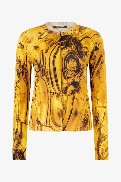 Cardigan With Amber Print