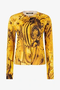 Cardigan With Amber Print