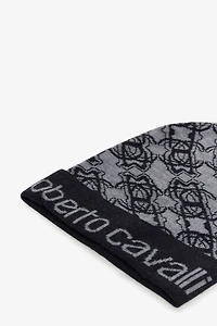 Wool Blend Beanie with RC Monogram and Logo