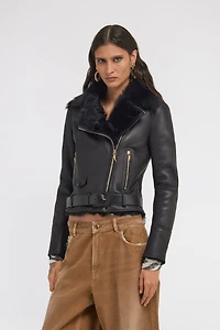 Shearling Biker Jacket