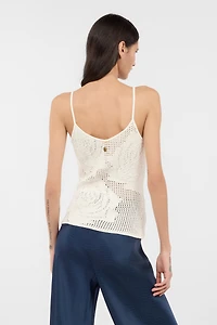 Openwork Top With Roses