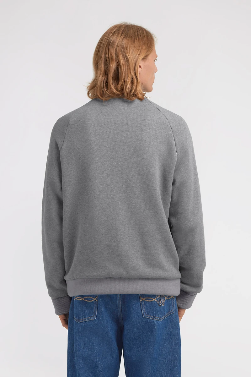 Zebra print sweatshirt with buttons