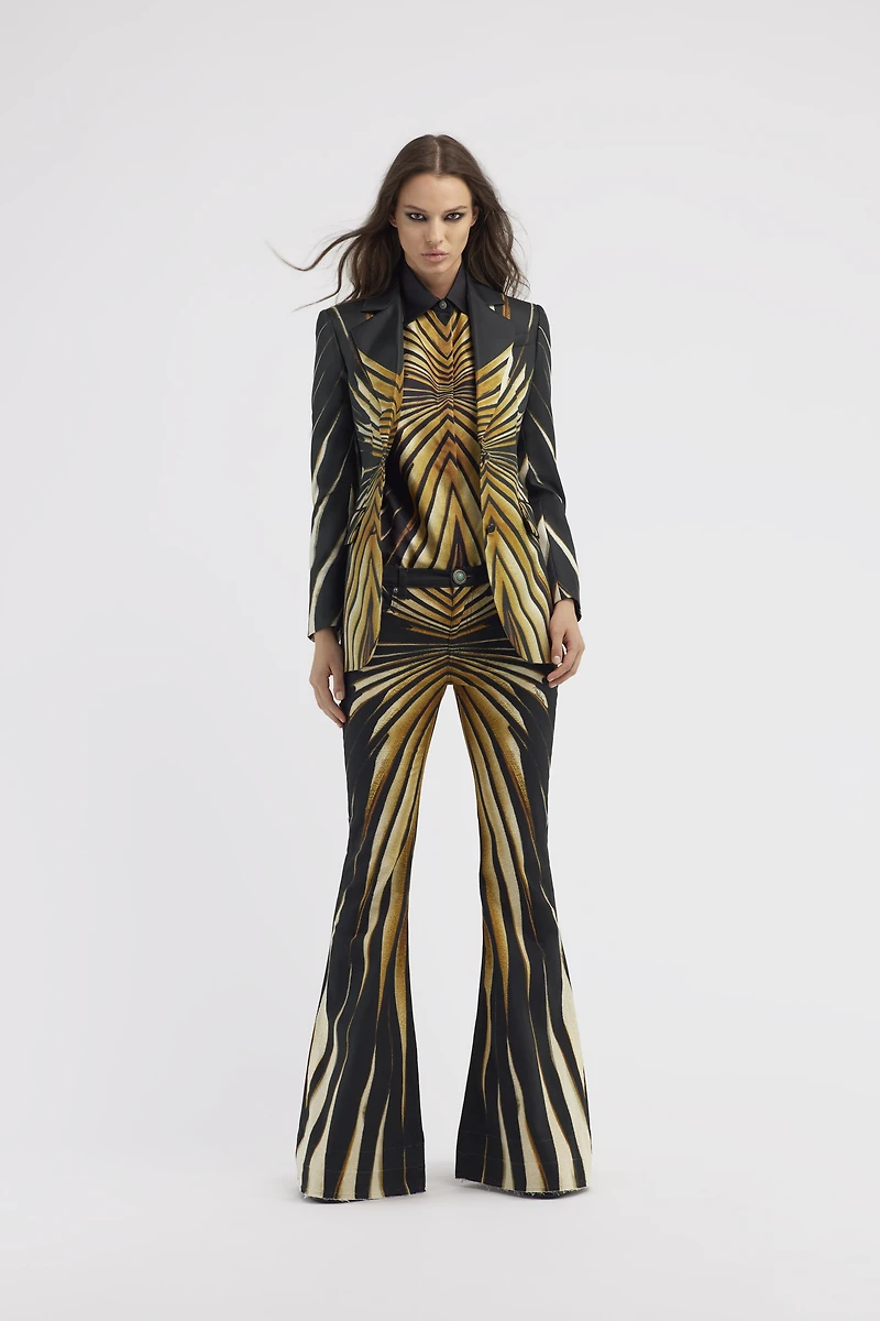 Shirt with Ray of Gold print