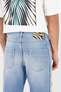 Jeans With Stud And Stone Pattern