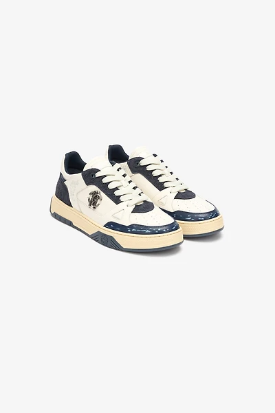 Sneakers With Inserts And Mirror Snake Monogram