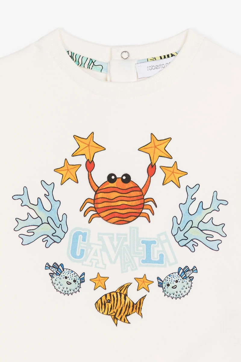 Graphic-print cotton T-shirt