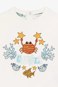 Graphic-print cotton T-shirt